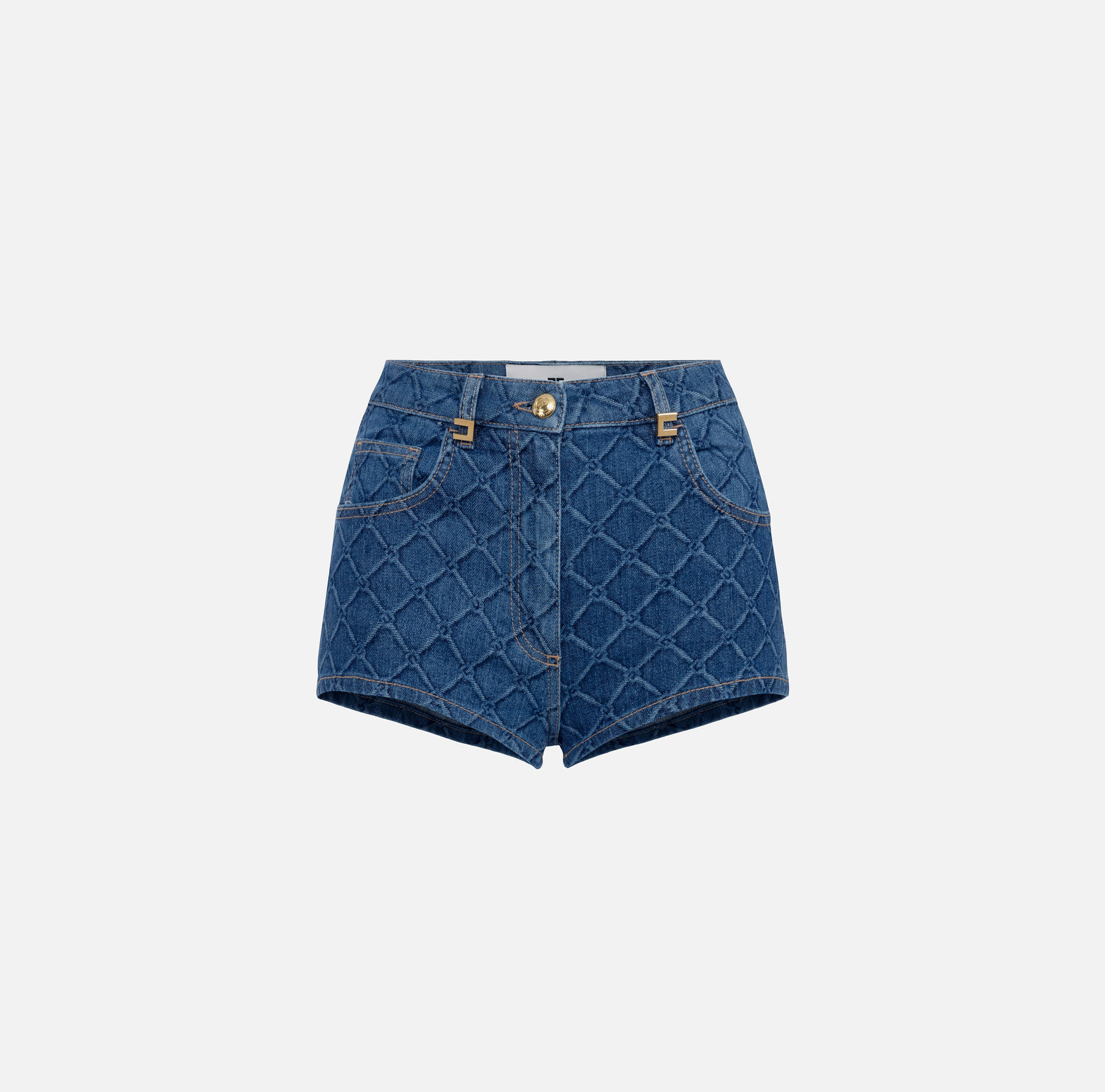 《大人カジュアル》【ELISABETTA FRANCHI】デニムショートパンツ