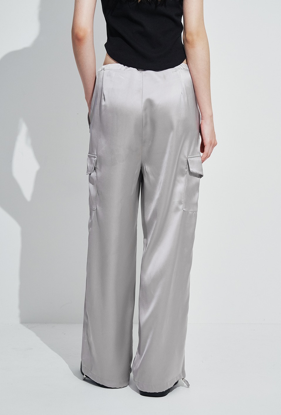 ◆Rose Frantz◆ Wide Satin Cargo pants Gray