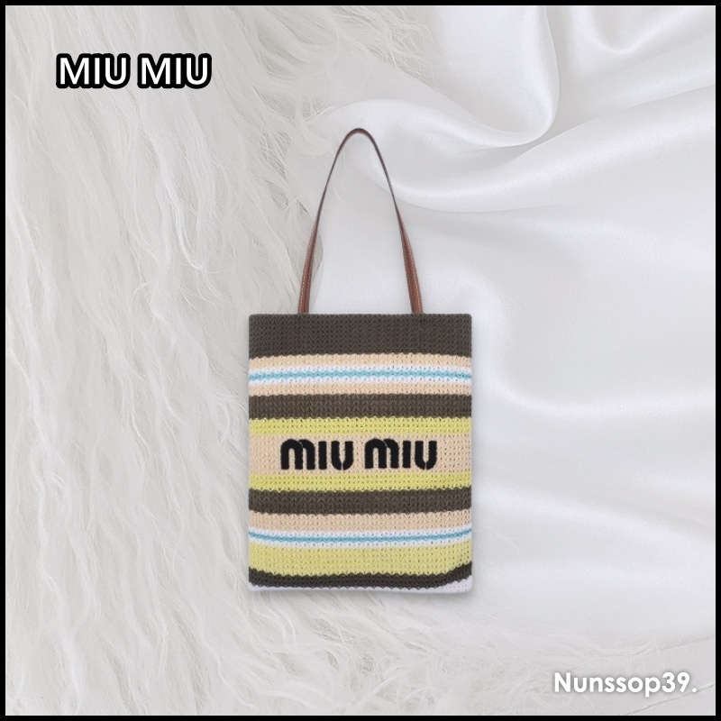 《MIU MIU》 クロシェロゴトートバッグ