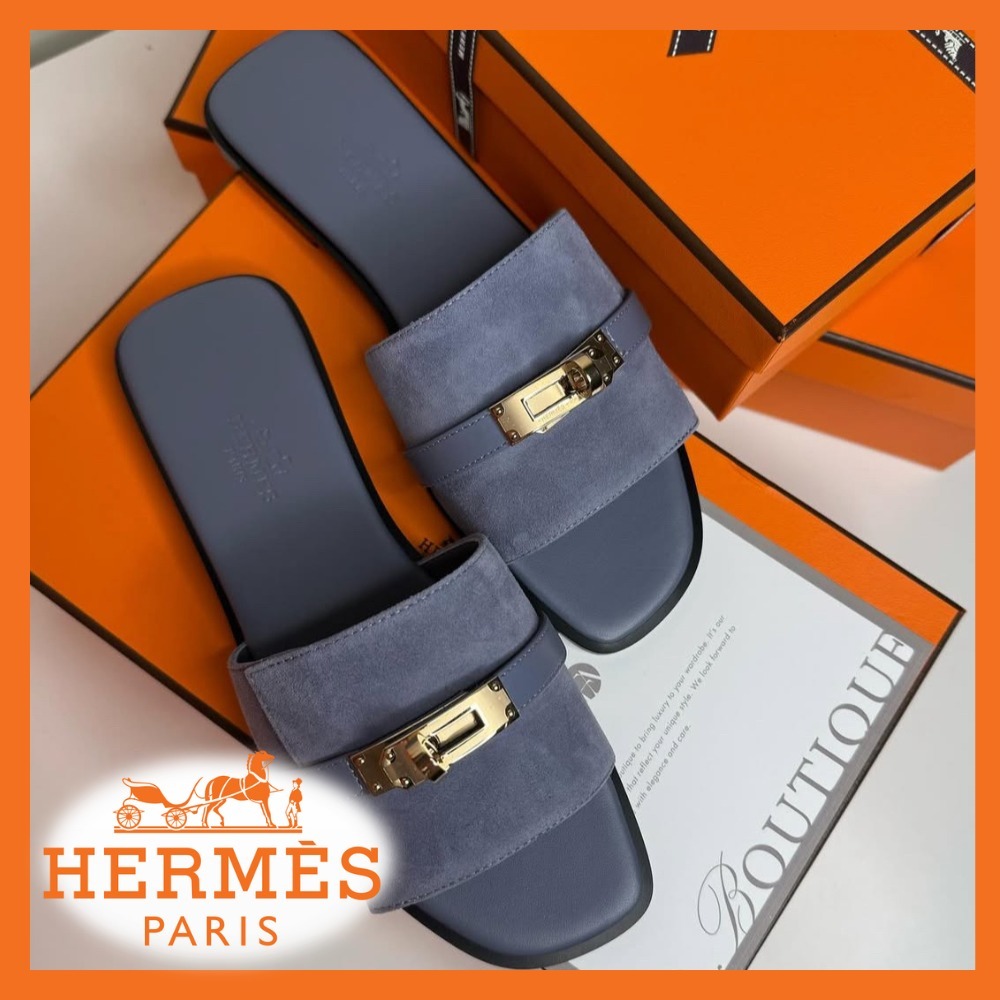 エレガント【HERMES】ジュリア サンダル ゴールドケリーバックル