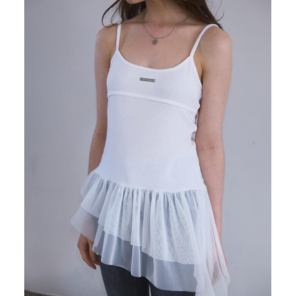 ◆Rose Frantz◆ Sha Layered Sleeveless White