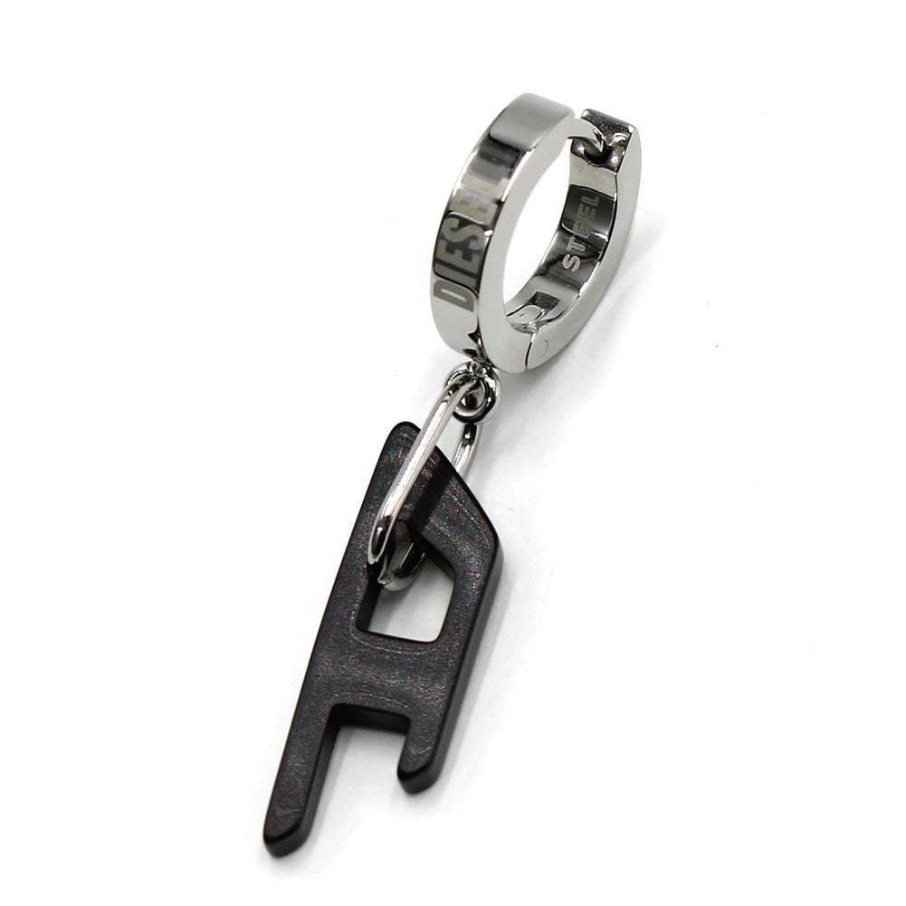 DIESEL ピアス DX1418931 シングルピアス SILVER/BLACK【Men's】