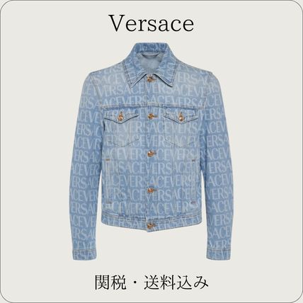 Versace Jeans Couture プリント デニムジャケット | ブルー
