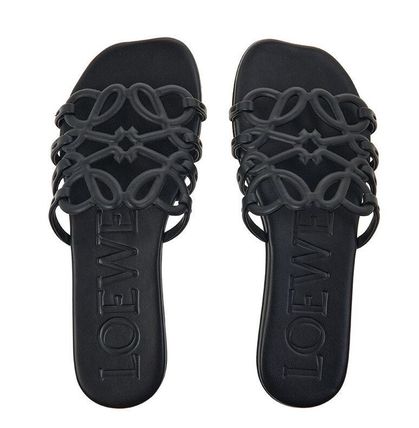 お買い得！！★ロエベ★ PETAL スライドサンダル Petal espadrille platform sandal in vegetable-tanned