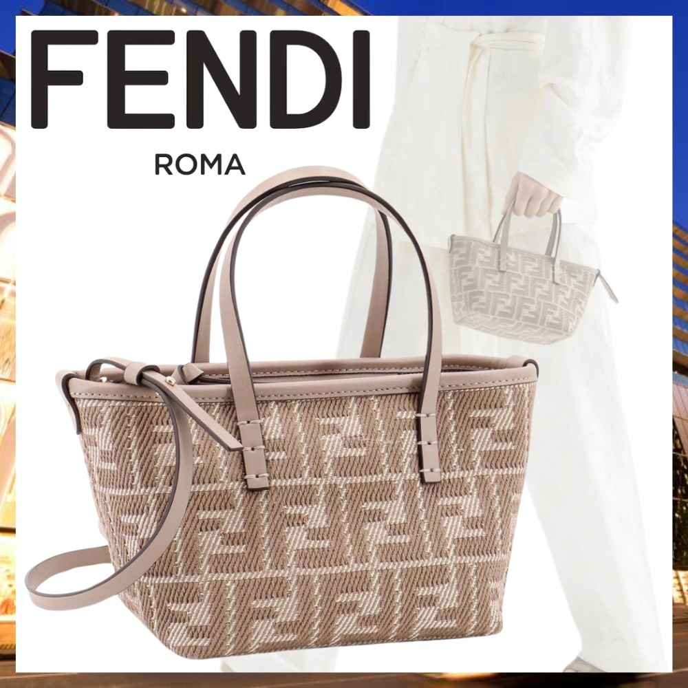 【新作♪】FENDI デニム調FFジャカードミニバッグ ロールミニ