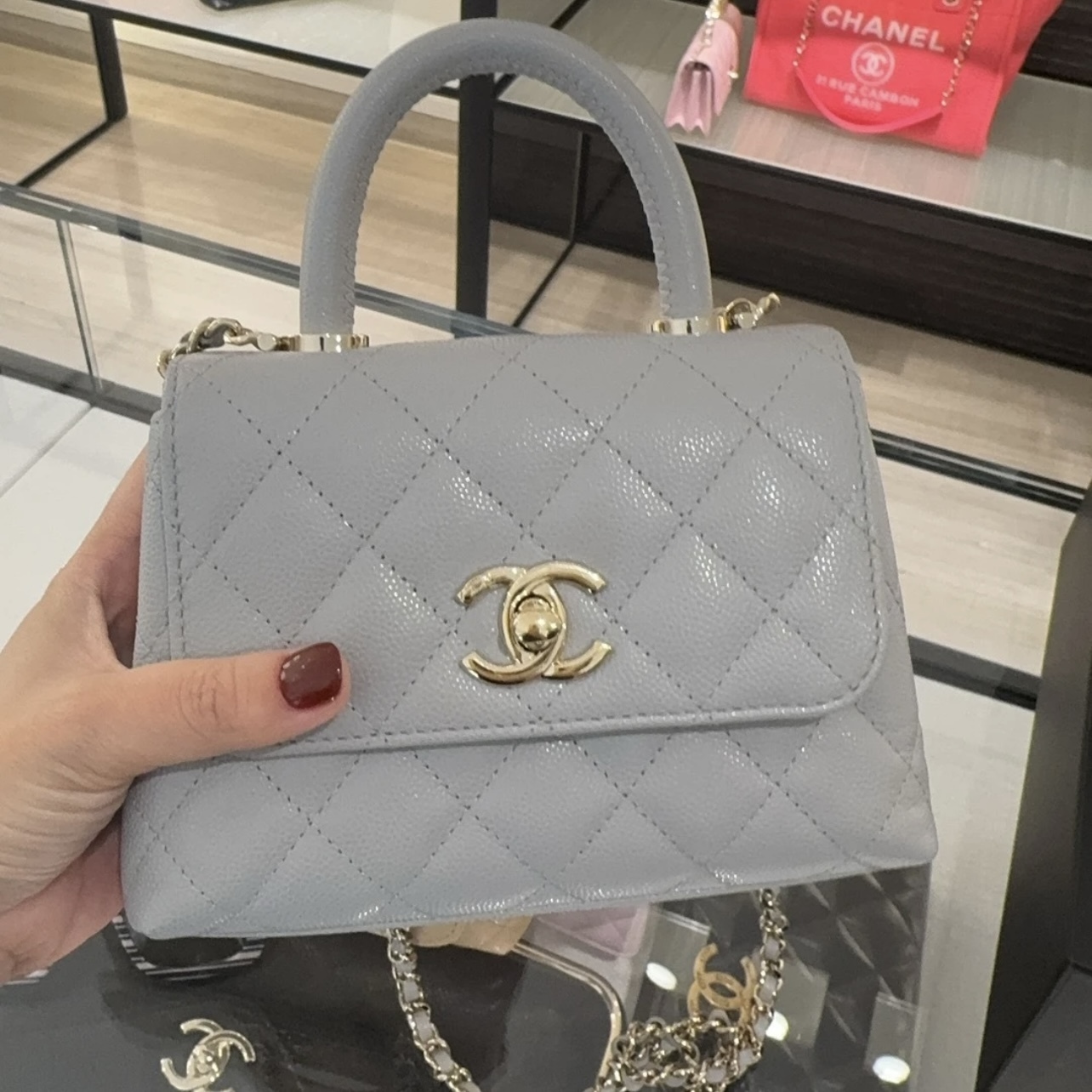 【希少☆ミニサイズが◎】CHANEL ココハンドル バッグ 14.5cm