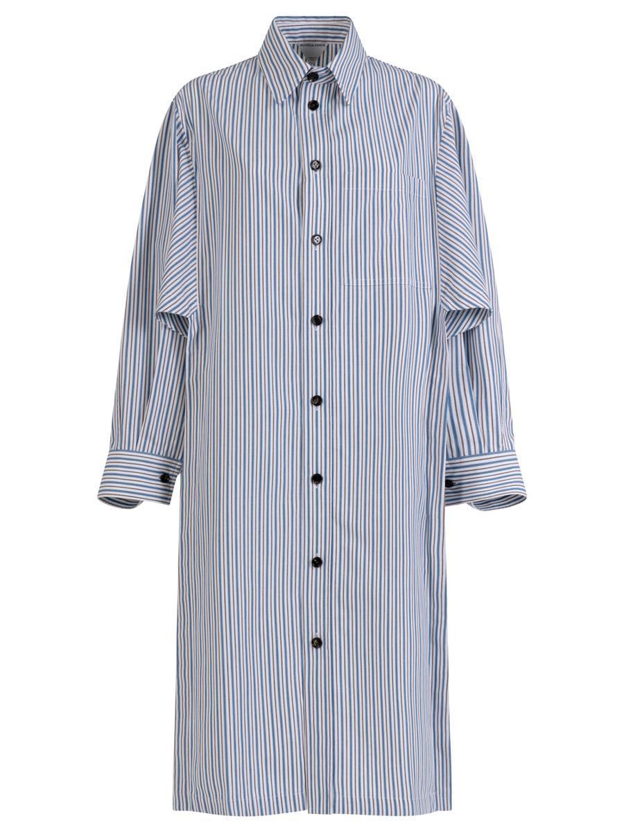 【関税＆送料込み】Bottega Veneta Light Cotton Striped Dres