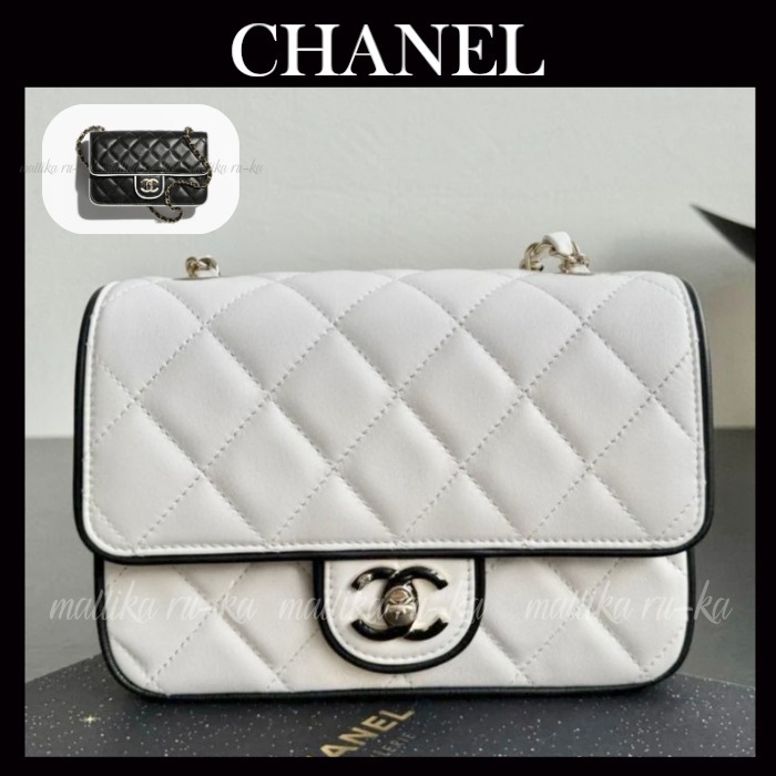 バイカラーでオシャレ【CHANEL】チェーンウォレット バック