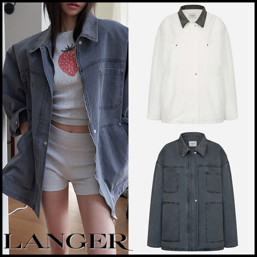 LANGER ■ Cotton fading work jacket