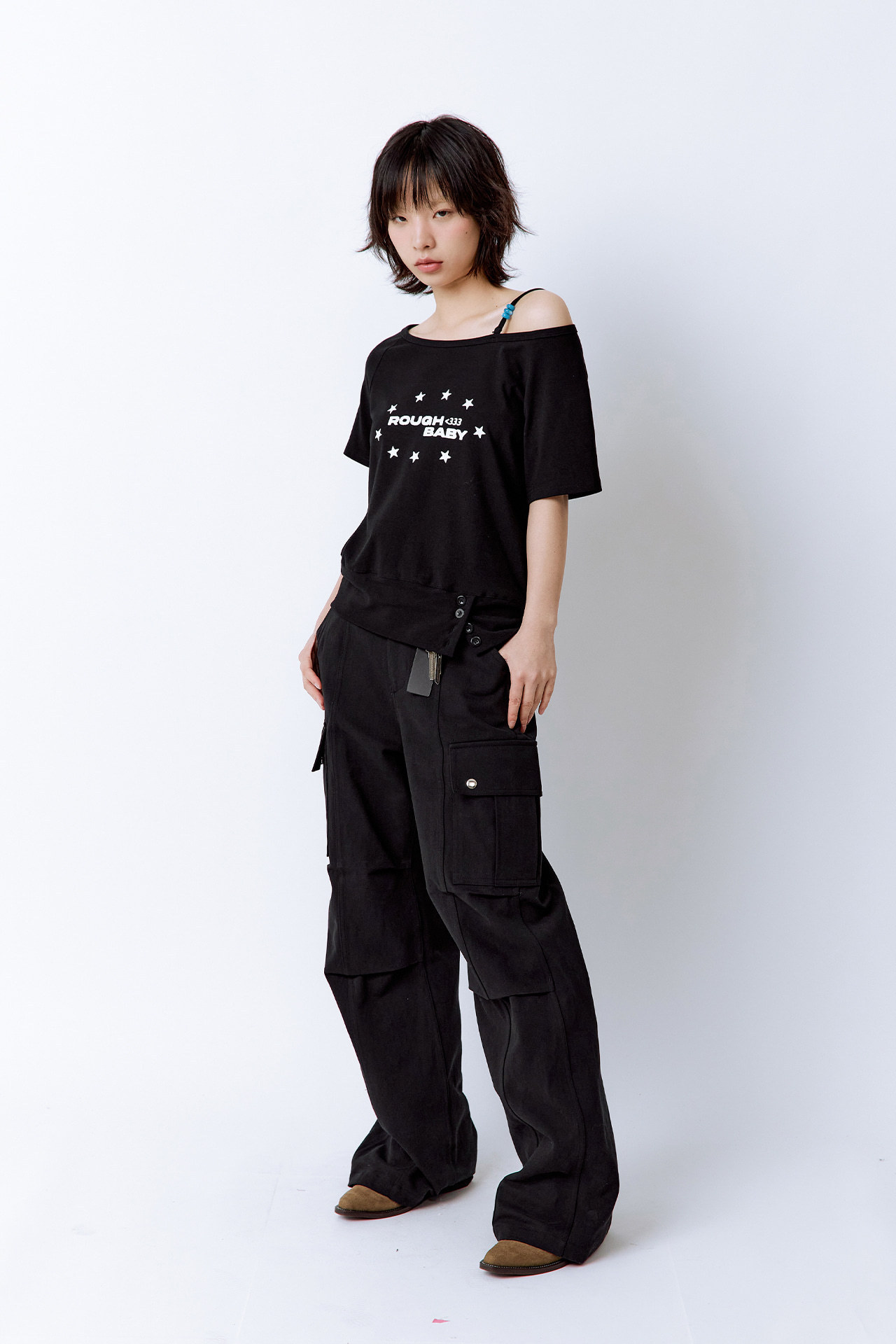《ROUGHNECK》 Double Tuck Cargo Pants