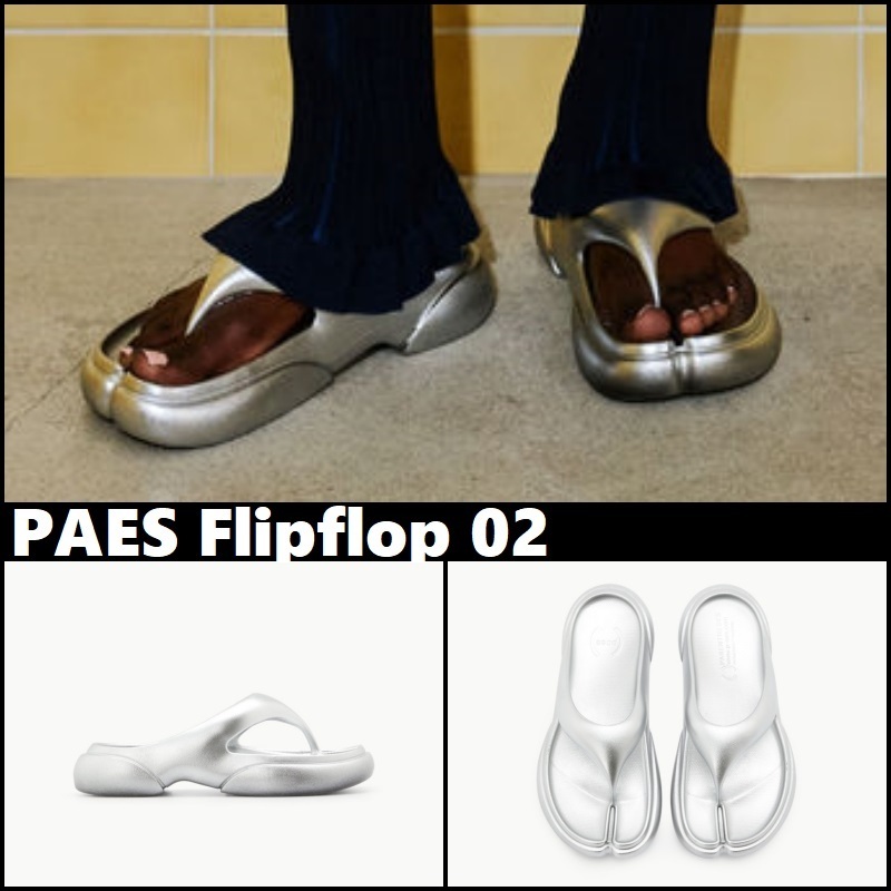 [PAES] 23-29cm Flipflop 02 / Silver スリッパ