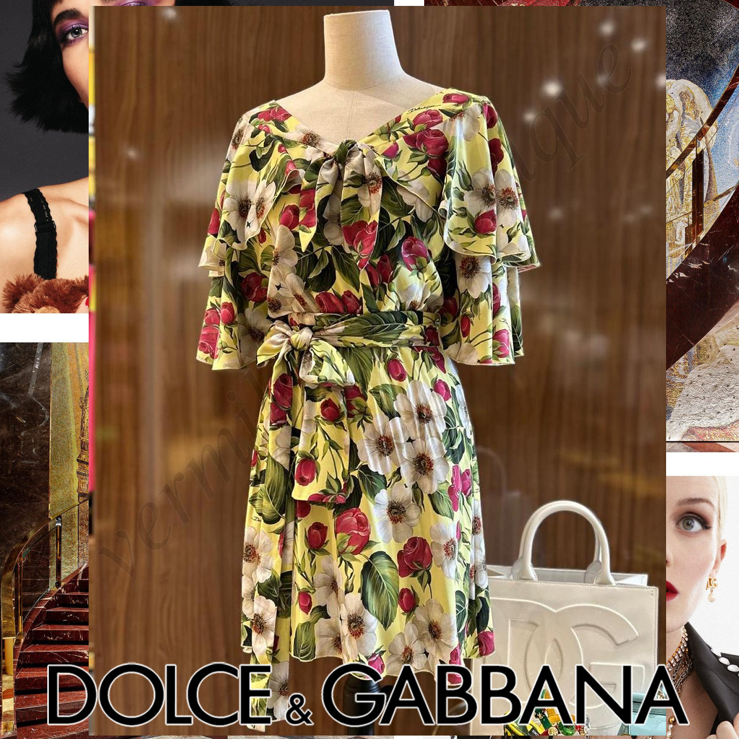 Dolce & Gabbana フローラル リボン ドレス ワンピース