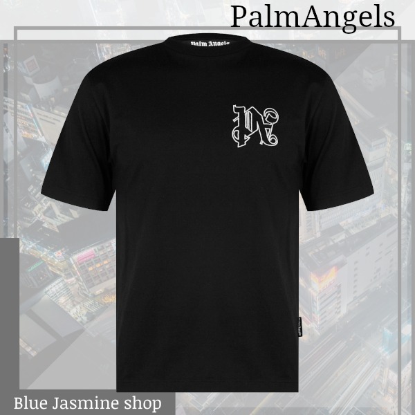 【国内発】 Palm Angels / Pa Logo T-Shirt Blk Wht / Tシャツ