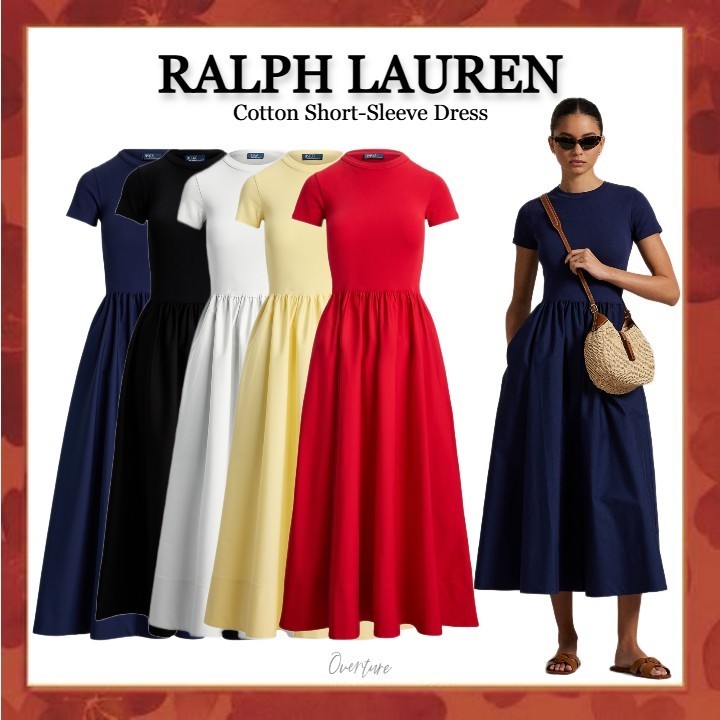 Ralph Lauren★Cotton Short-Sleeve Dress