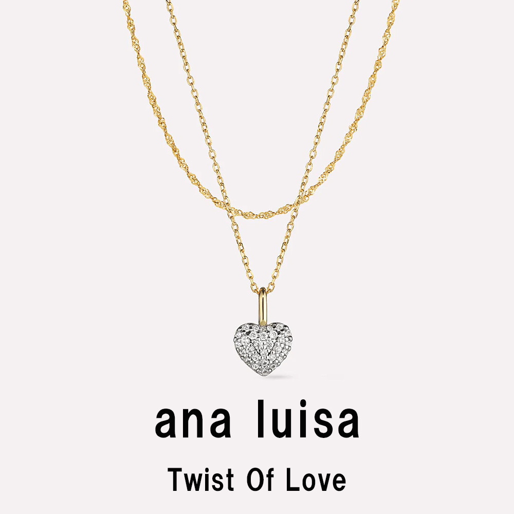 ana luisa/Twist Of Love ハート チェーン ネックレス