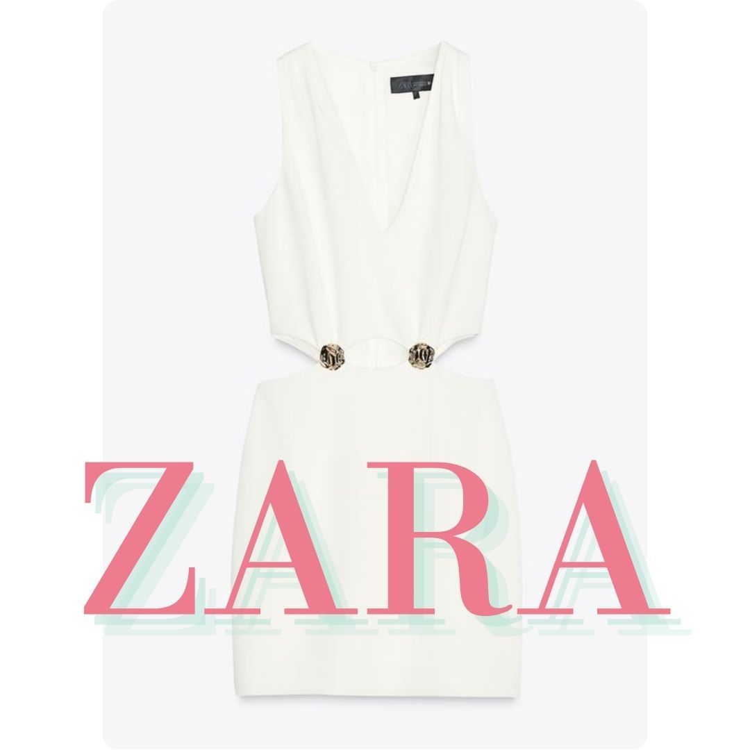 ZARA カットアウトミニワンピース 3576/344
