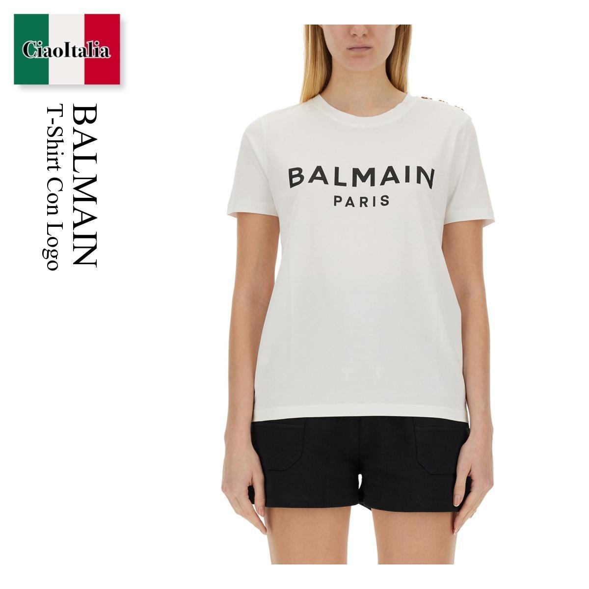 Tシャツ・カットソー Balmain T-Shirt Con Logo
