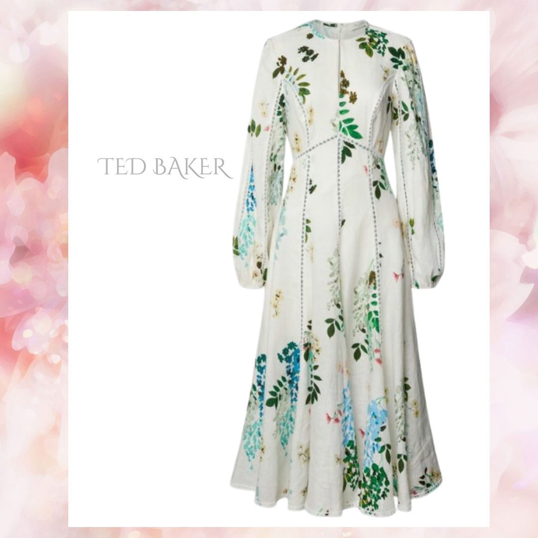 ☆Ted Baker☆ クロシェレースリネンロングドレス・UTALA♪