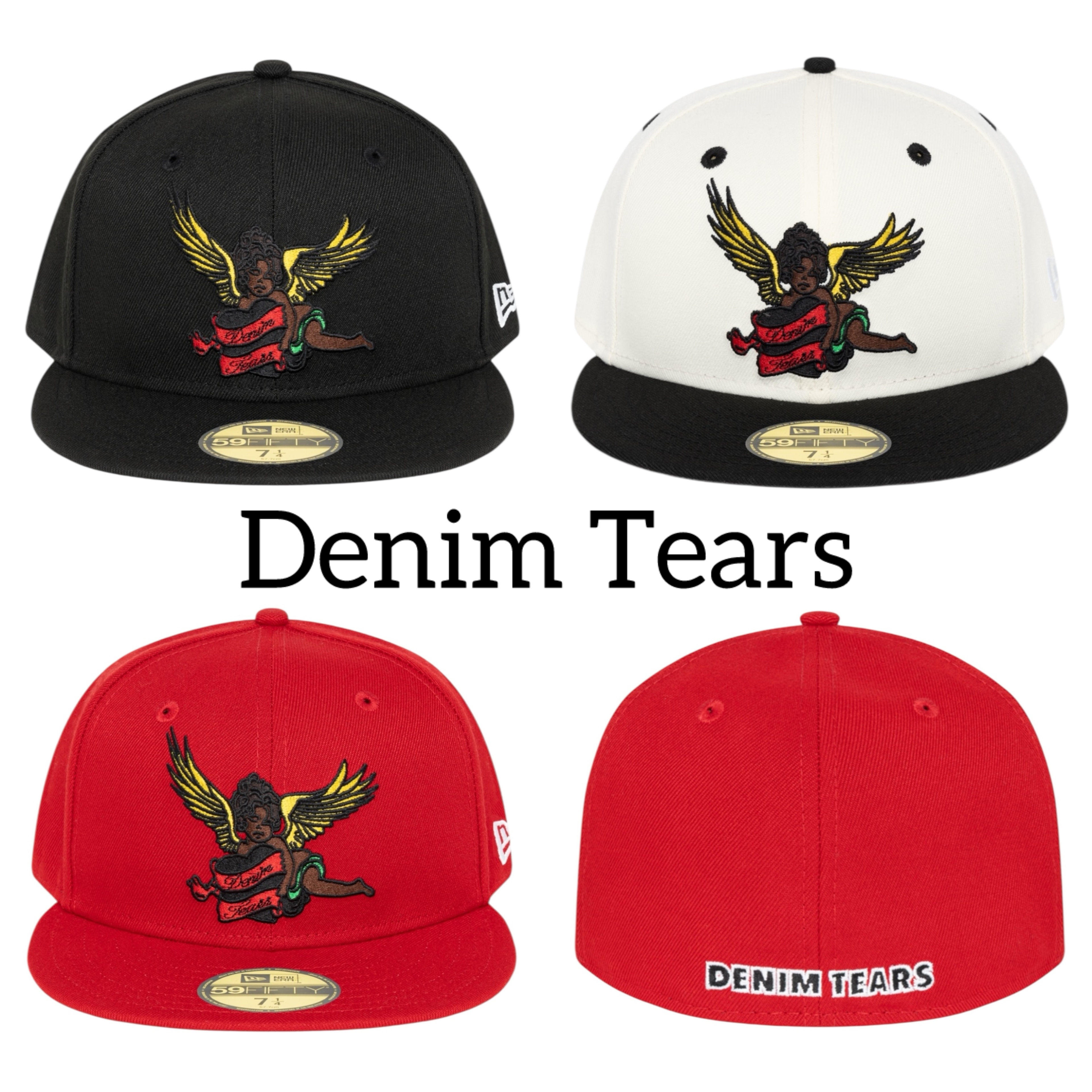 【人気コラボ】Denim Tears×New Era Cherub キャップ ロゴ