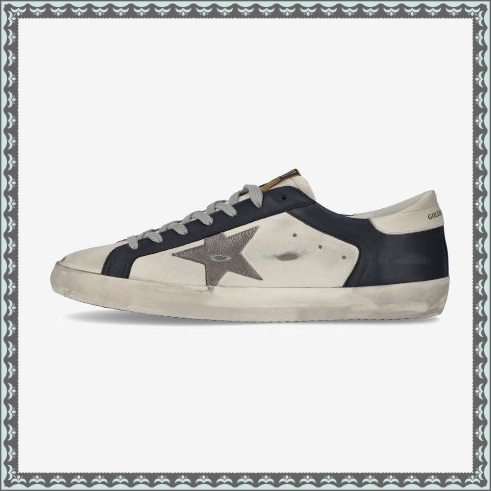 ★Golden Goose★ Superstar Two-Tone Leather Sneakers White D