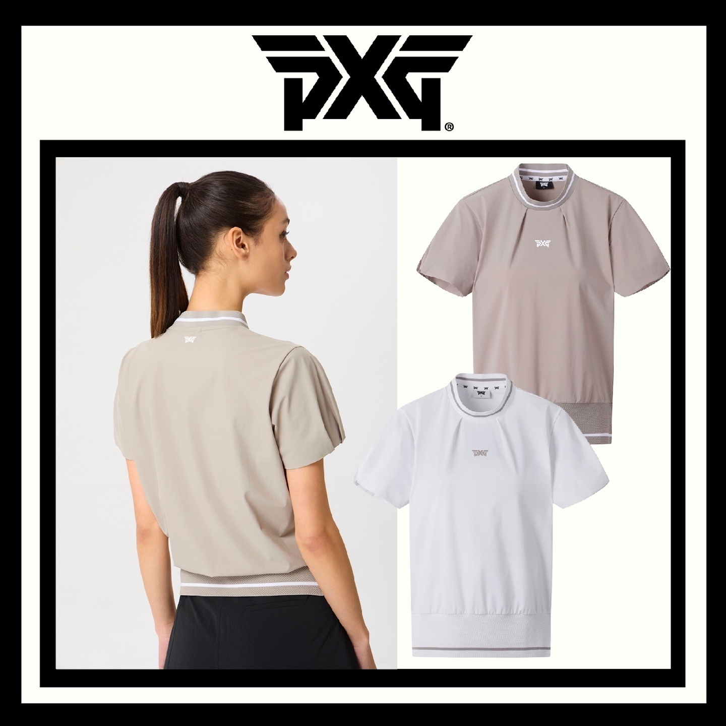 ☆韓国の人気☆【PXG】ピンタック ショート スリーブ Tシャツ