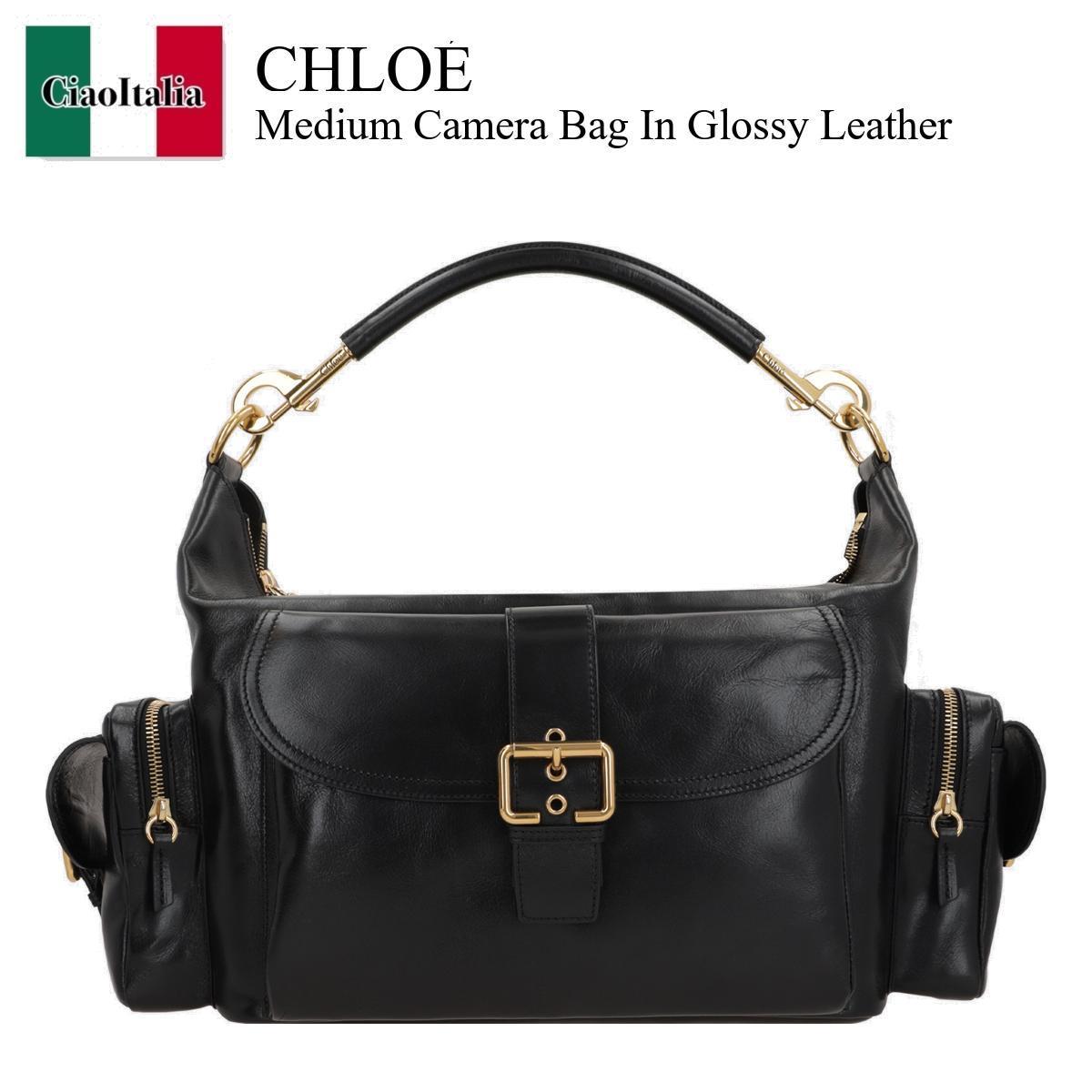 ショルダーバッグ・ポシェット Chloe Medium Camera Bag In Glossy Leather