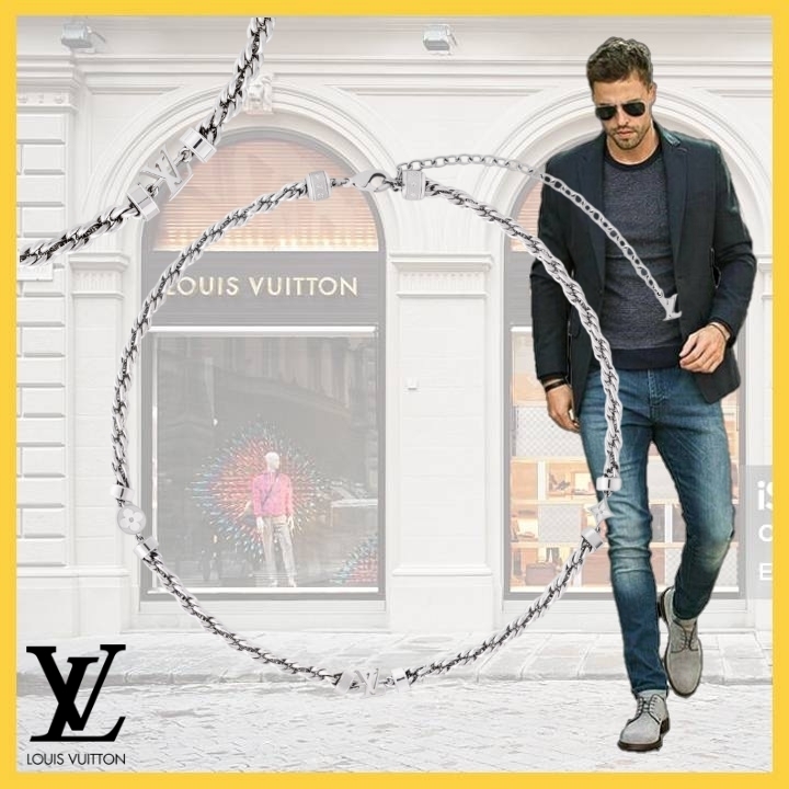 お洒落メンズへ♪【Louis Vuitton】ネックレス LV ワイヤー