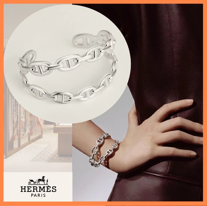 【極レア】HERMES シェーヌダンクル ダブルバングルブレスレット