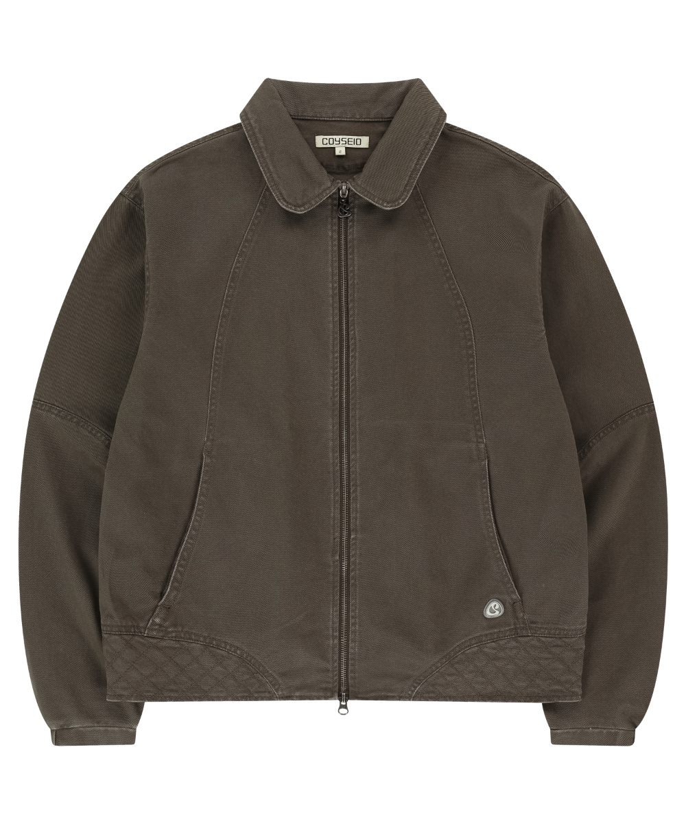 【COYSEIO】 ROUND COLLAR STITCH JACKET COCOA