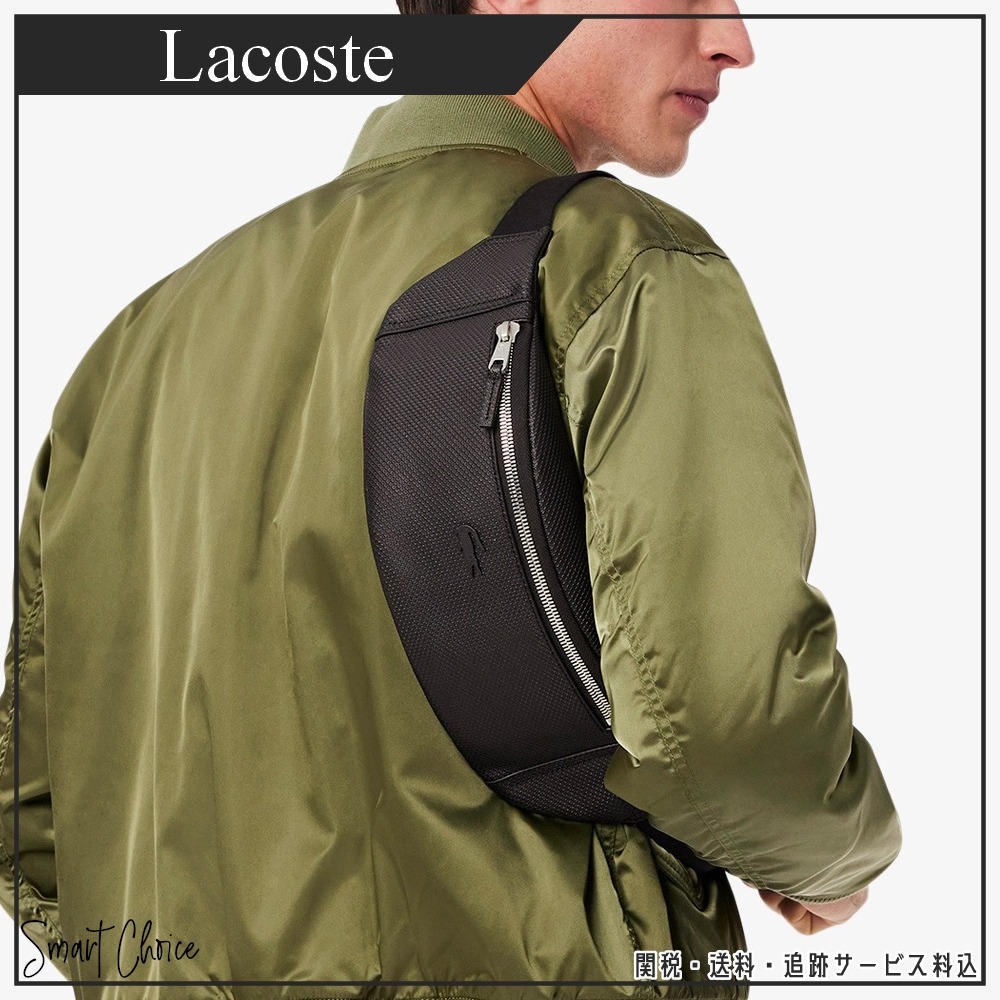 【Lacoste】Chantaco レザー製 ユニセックス ボディバッグ