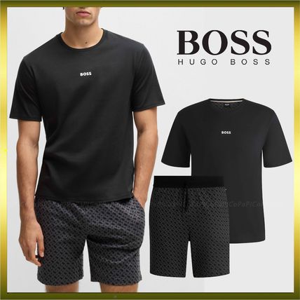 BOSS ダブルモノグラム Tシャツ ハーフパンツ セット BOSS ダブルモノグラム Tシャツ ハーフパンツ セット (Hugo Boss