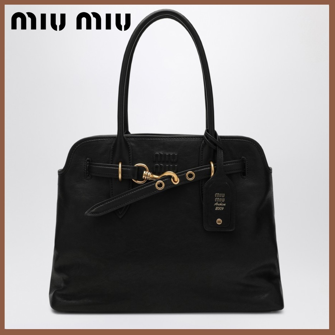【新作】MIUMIU ブラックナッパレザー アバンチュールバッグ
