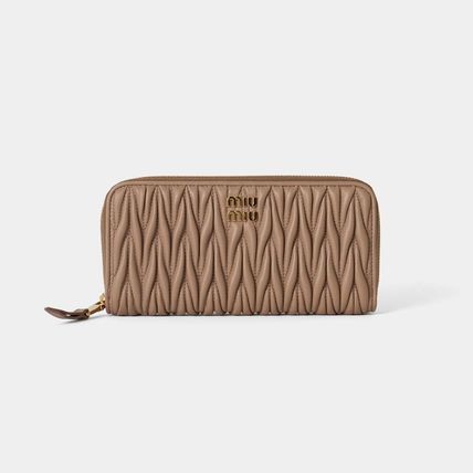 miumiu ミュウミュウ マテラッセレザー ジップアラウンド長財布
