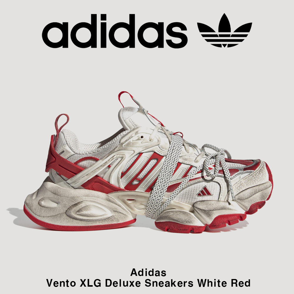 【Adidas】Vento XLG Deluxe Sneakers White Red ★22-29★