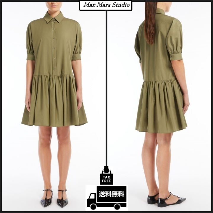 Max Mara Studio [カロンテ] コットン ポプリン シャツドレス