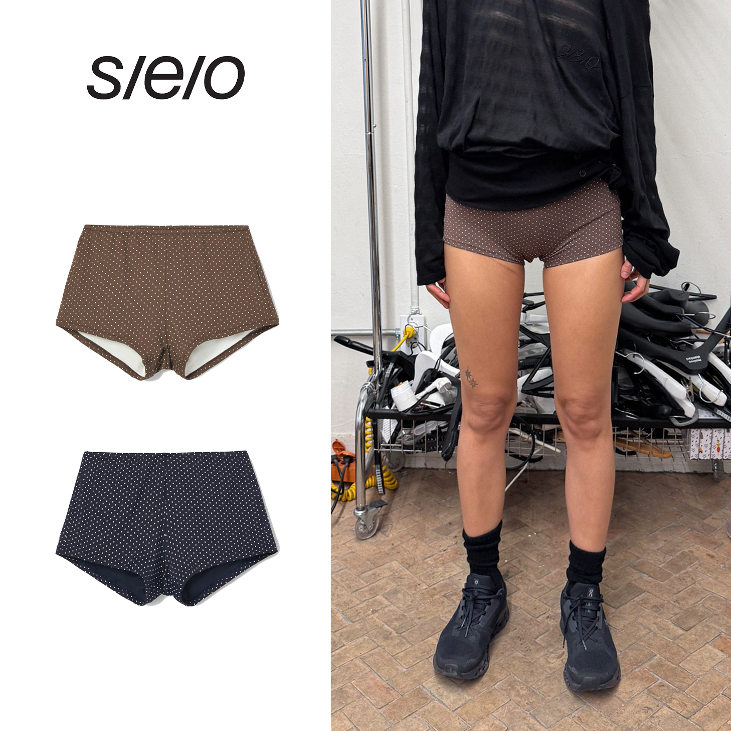 ショートパンツ s/e/o : 25SS / DOT MICRO SHORTS (2COLORS)