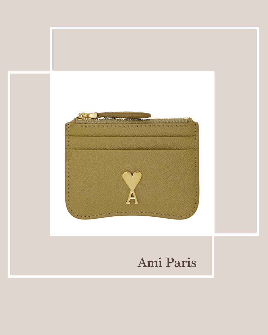 AMI Paris レザージップカードケース