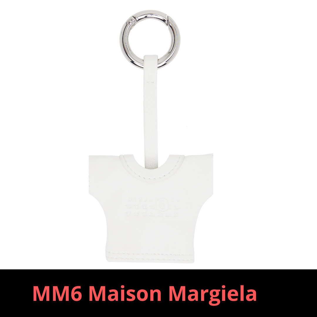 MM6 Maison Margiela ホワイト T-shirt キーホルダー