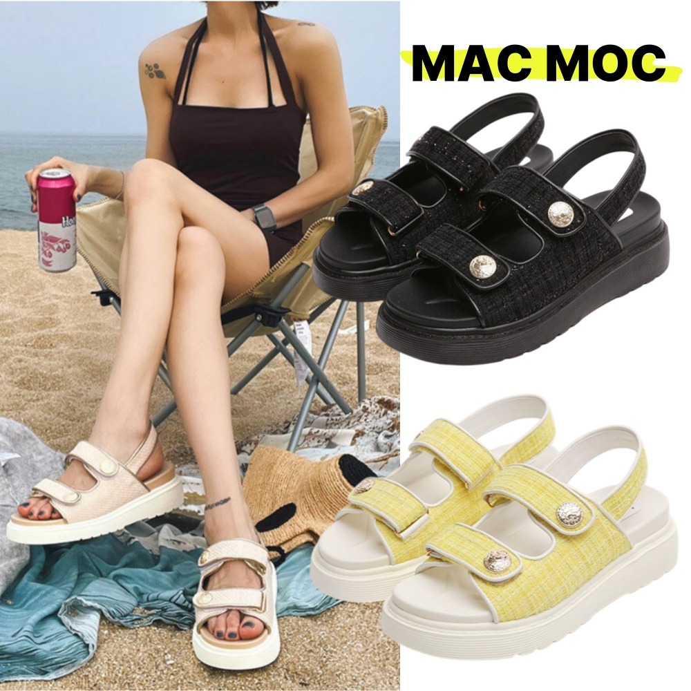 [MAC MOC] Celeb ツイードサンダル : 3色