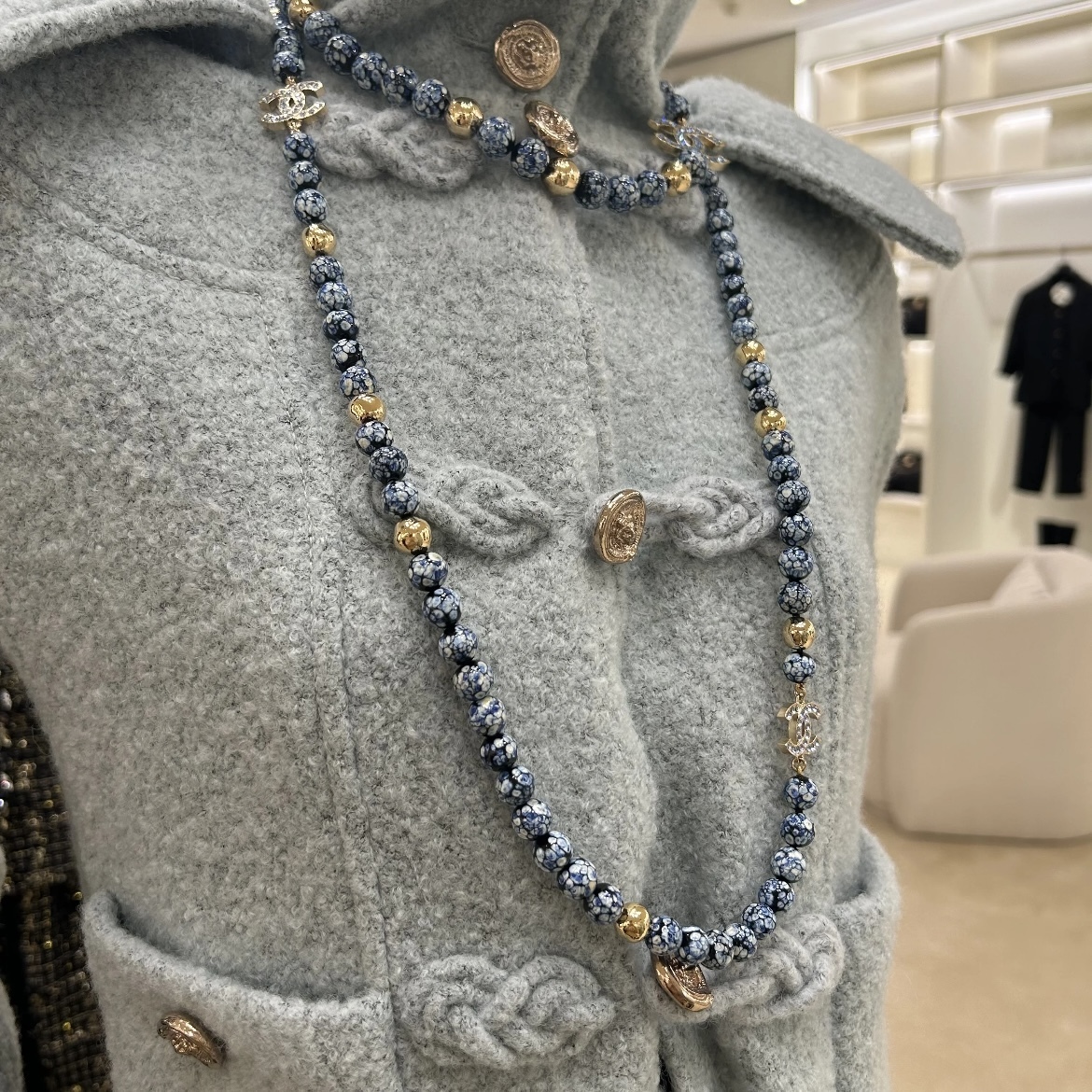 《エレガントなブルーストーン♪》CHANEL ネックレス