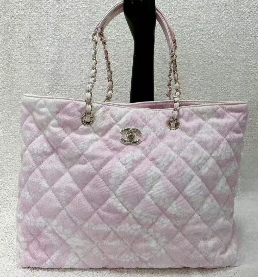 25M CHANEL CC ショッピングバッグ プリントデニム