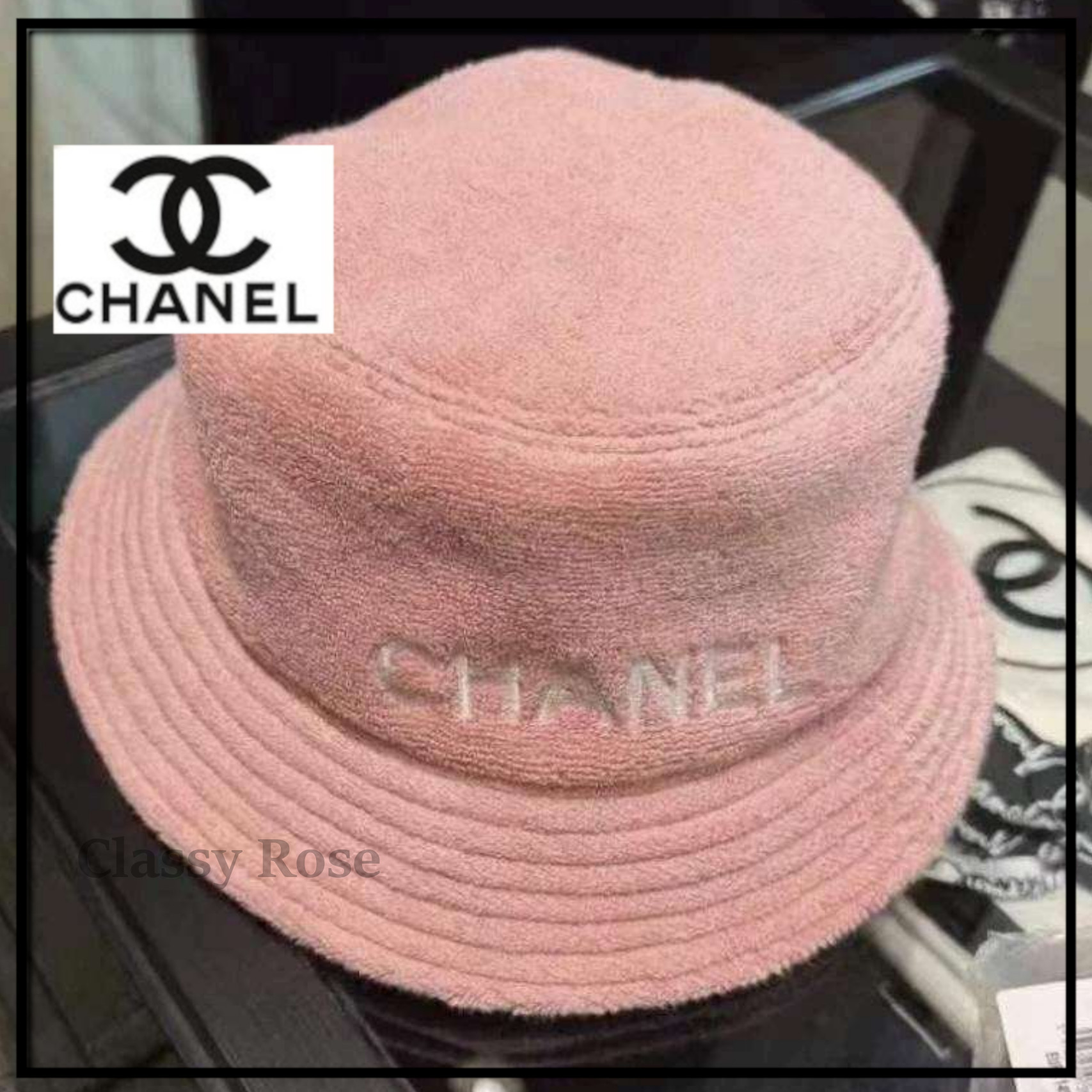 【タオル生地が可愛い☆CHANEL】CHANEL ハット バケハ