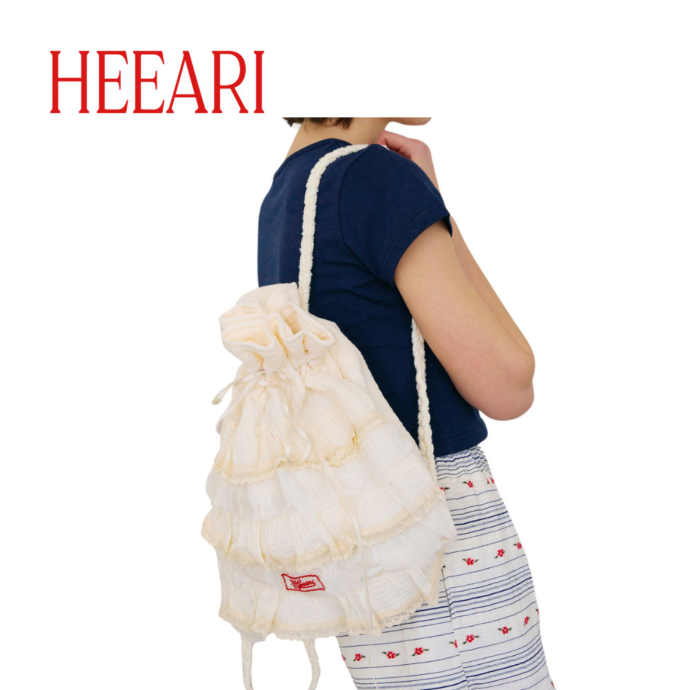 ★HEEARI★ Cottage Lace String Gym Sack