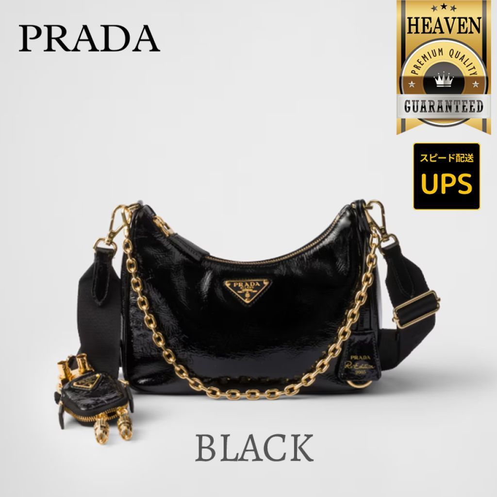 6万取引突破◆UPS便【PRADA】チャーム付きバッグ◆1BH204_2DNT