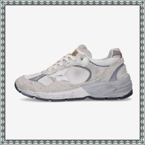★Golden Goose★ Running Dad Sneakers White Silver GWF00199F