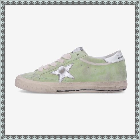 ★Golden Goose★ Superstar Silvertab Suede Sneakers Nile Gre