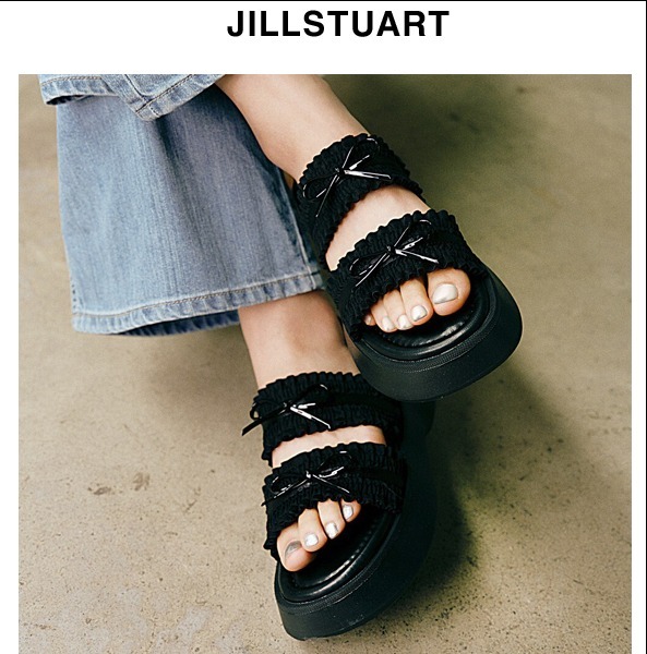 Isian pick★JILLSTUART★Ribbon platform sandals★