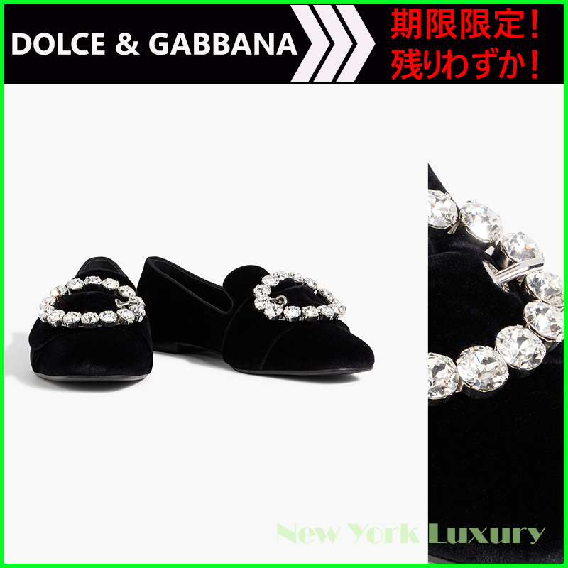 DOLCE&GABBANA★素敵！Jackie velvet loafers
