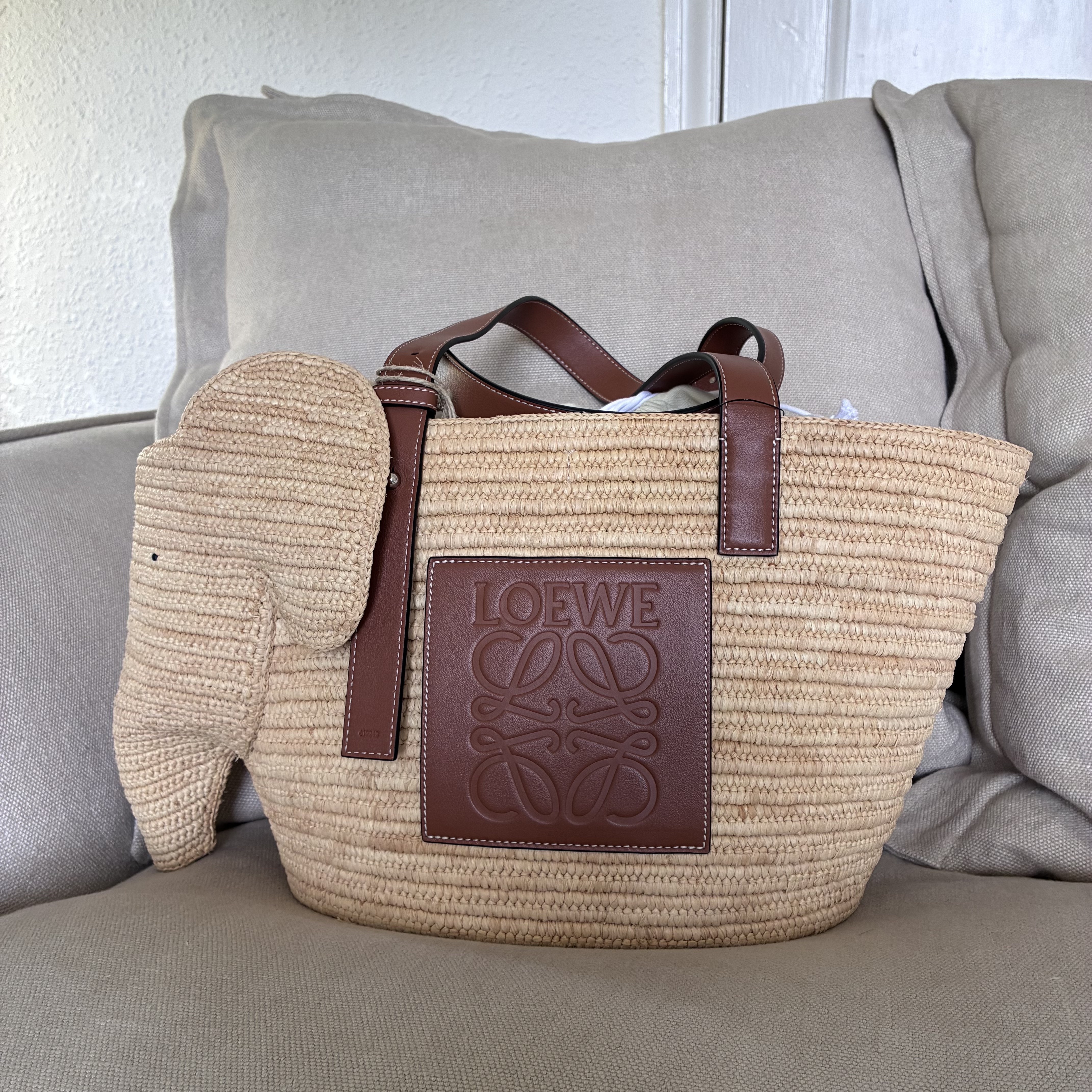 【VIPセー！即発送】夏映え LOEWE ★エレファント バスケット M