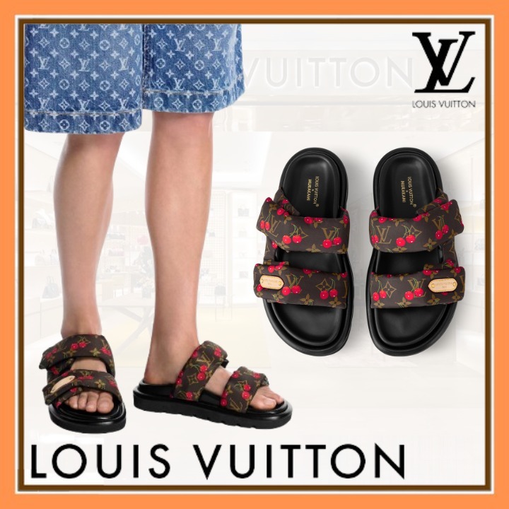 【足元から可愛い】Louis Vuitton×村上隆プールピロー ミュール